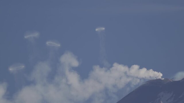 Etna Volcano Producing Smoke Rings, Sicily