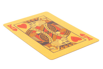 Fototapeta premium Gambling Card king isolated on white background
