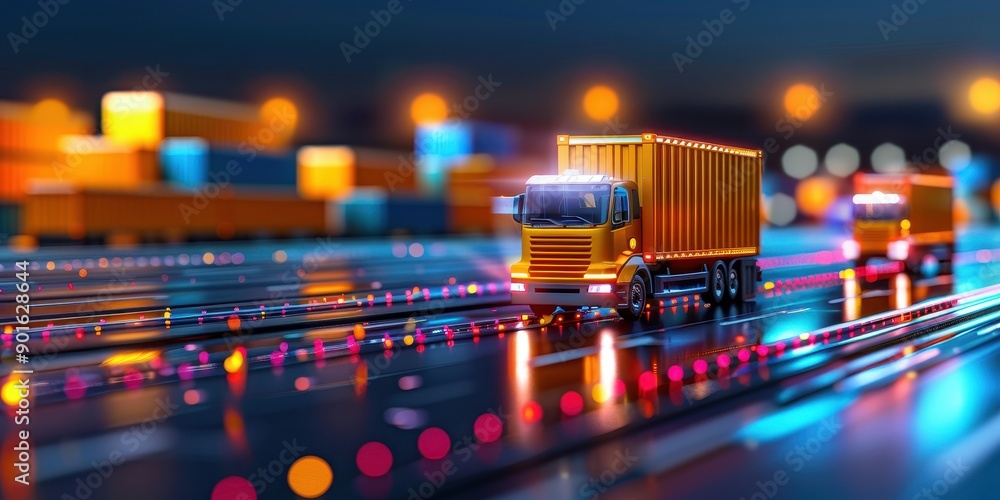 Aufkleber efficient logistic operations with advanced technology in supply chain management