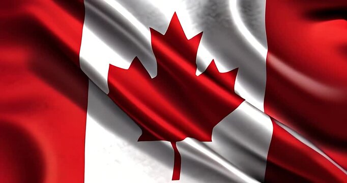 wawes canada flag 4k