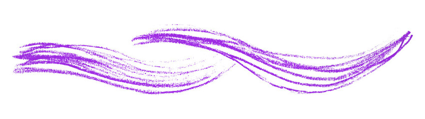 Purple pencil strokes in simple style, isolated on transparent background.