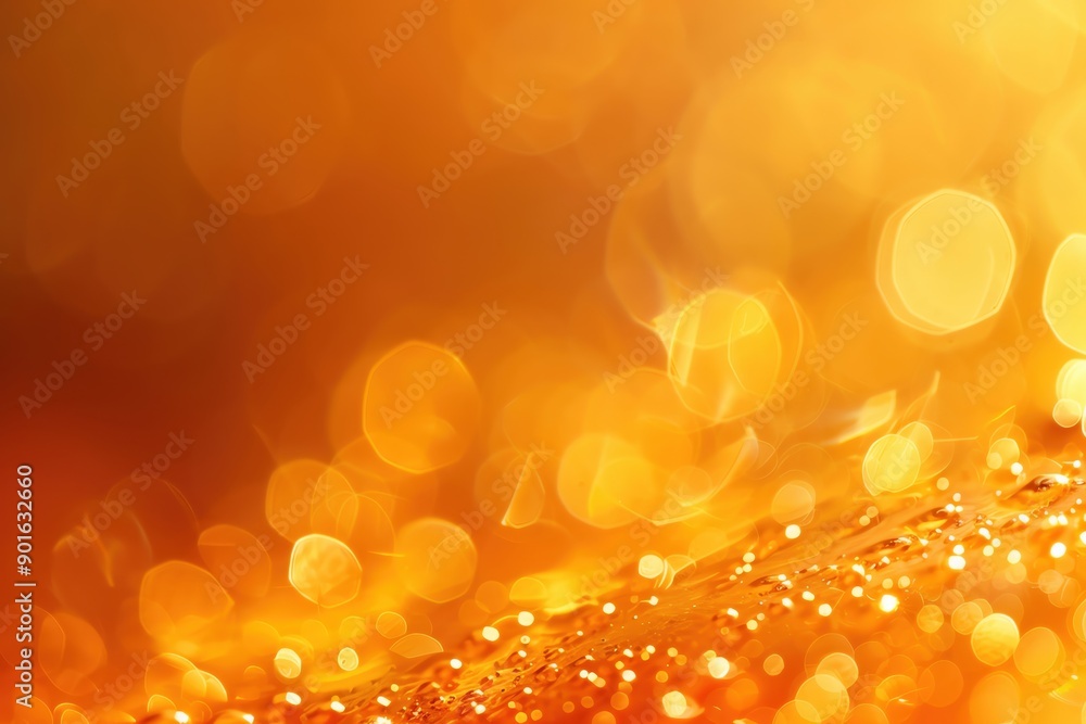 Poster a vibrant orange background with sparkling droplets, perfect for enhancing warmth and brightness in 