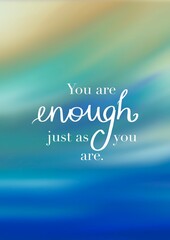 "You are enough" - Ocean impact illustration