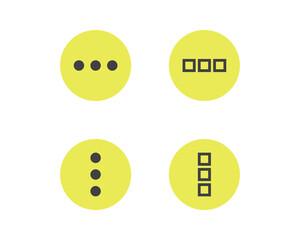 Hamburger menu icon, buttons for website, UI navigation, mobile app, presentation. Vector design elements and user Interface icons.