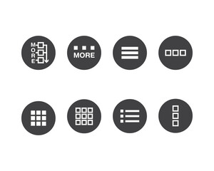 Hamburger menu icon, buttons for website, UI navigation, mobile app, presentation. Vector design elements and user Interface icons.
