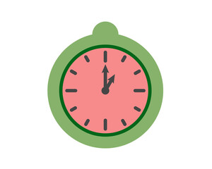 Summer clock icon design with watermelon. Fruit icons time.