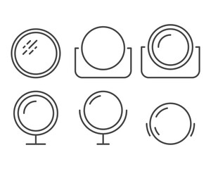Collection of face mirror graphic icon