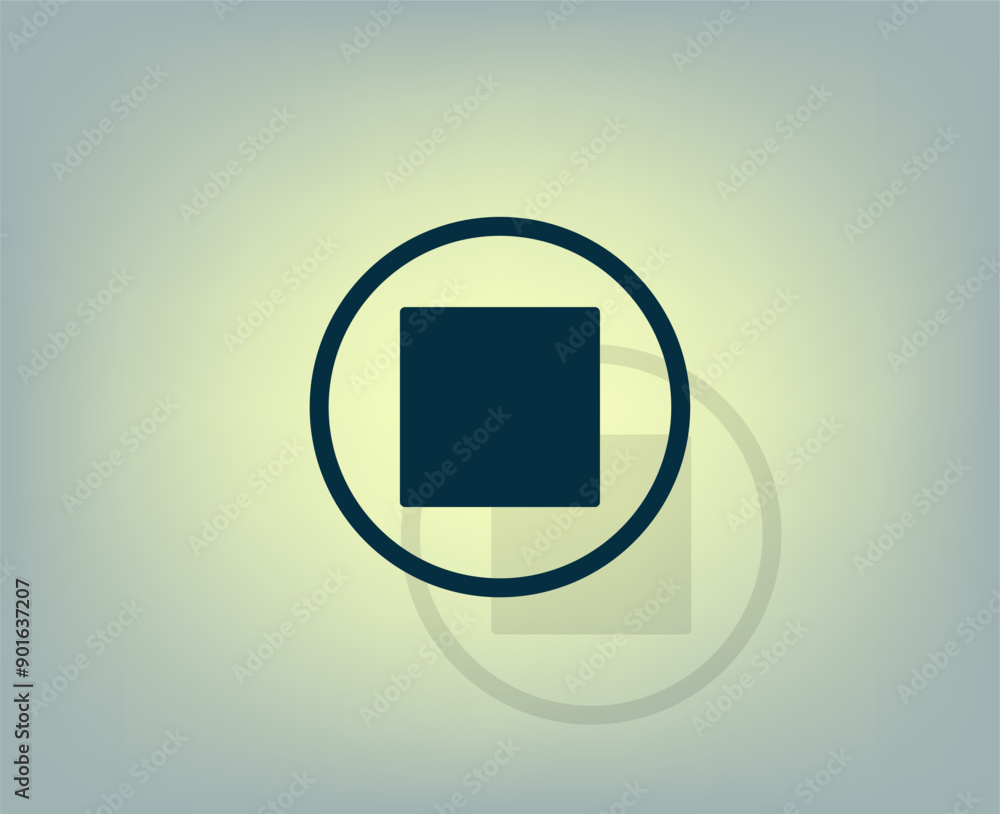 Poster vector icon with shadow on gray background with gradient.