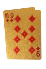 card bet 9 bacarat isolated on white background