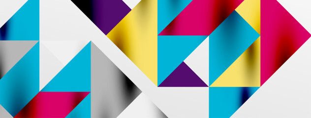 Tech minimal overlapping triangle shapes elements geometric graphic pattern