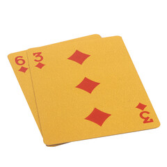 card bet 9 bacarat isolated on white background