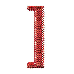 Red ribbed symbol