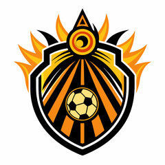 soccer ball with flames