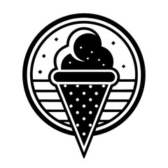 ice cream on a black background