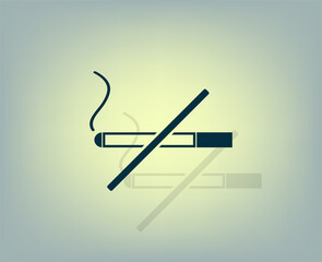 Vector icon with shadow on gray background with gradient.