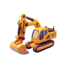 Fototapeta premium excavator icon 3d