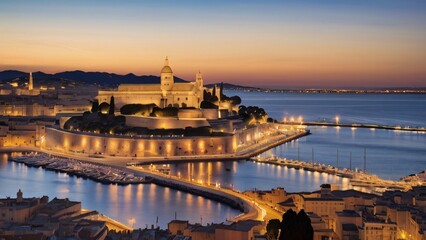 Obraz premium Marseille - Famous for its port, historic Old Port (Vieux-Port), and Notre-Dame de la Garde basilica