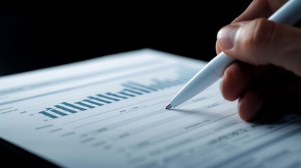 Person looking at a debt payoff progress chart, goal-oriented debt management, with copy space, high-resolution photo, realistic photo