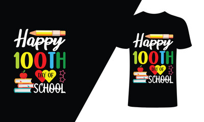 100 days of school t-shirt design.