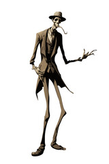 3d render of a person in a suit