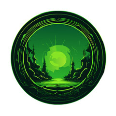 green glass sphere