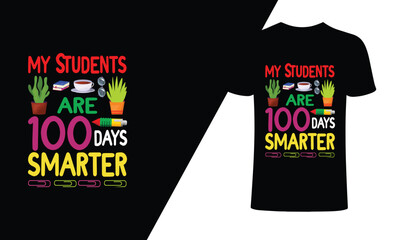 100 days of school t-shirt design.