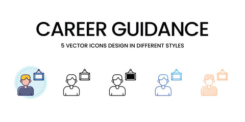 Career Guidance icons set vector illustration, vector stock
