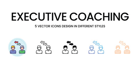 Executive Coaching icons set vector illustration, vector stock