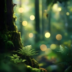 A blurry green background from nature forests