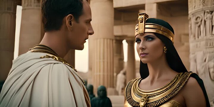 Iconic Pair. Cleopatra and Julius Caesar