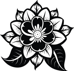 Flower silhouette vector illustration art.