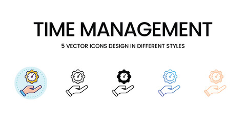 Time Management icons set vector illustration, vector stock