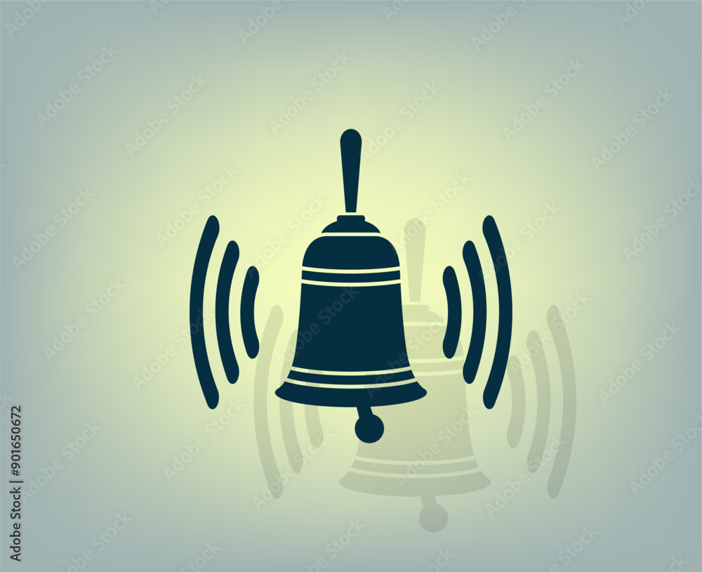 Aufkleber vector icon with shadow on gray background with gradient.