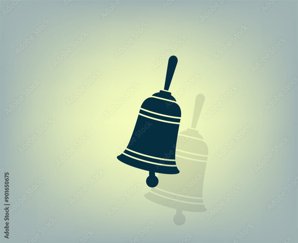 Aufkleber vector icon with shadow on gray background with gradient.