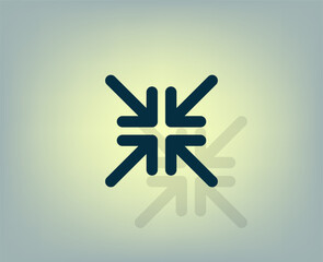 Obraz premium Vector icon with shadow on gray background with gradient.