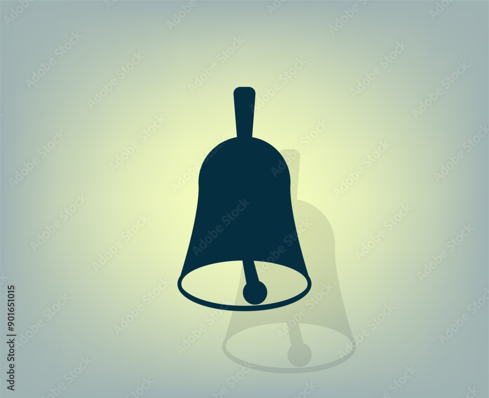 Aufkleber vector icon with shadow on gray background with gradient.