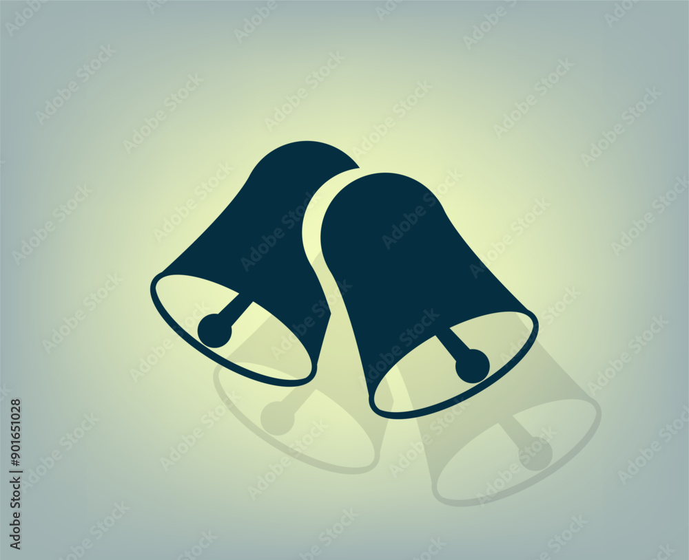 Aufkleber vector icon with shadow on gray background with gradient.