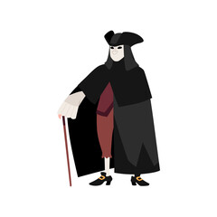 Venice Carnival. A man in a traditional ancient costume.