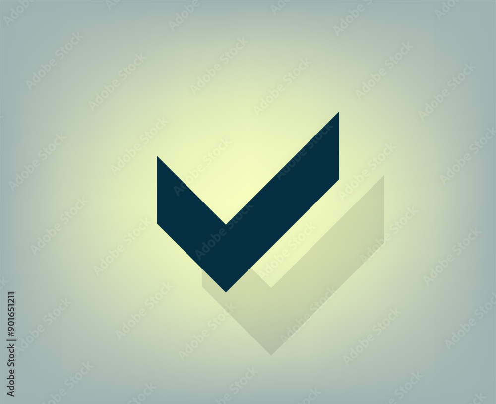 Poster vector icon with shadow on gray background with gradient.