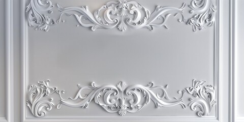 Fototapeta premium Baroque ornamental vintage border frame. Generative AI