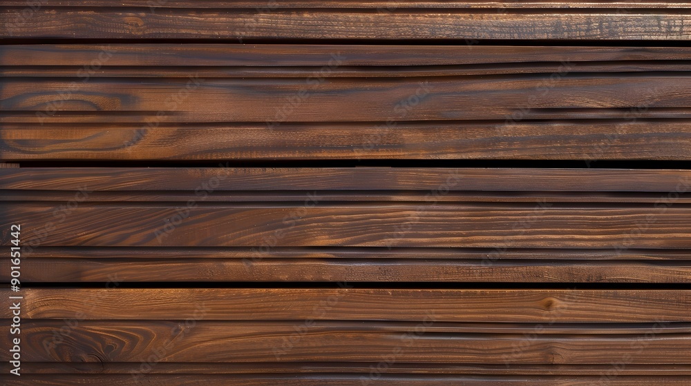 Poster textured wooden panel with horizontal grooved patterns for rustic and minimalist background