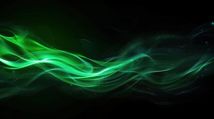 Obraz premium Abstract Green Swirling Light