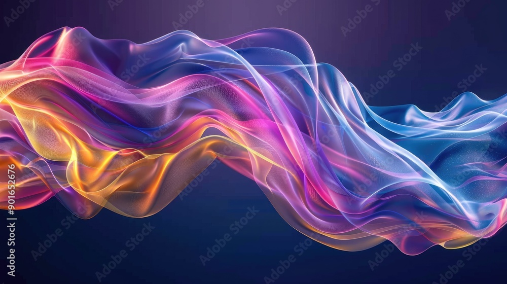 Aufkleber fluid dynamics with colorful motion trails