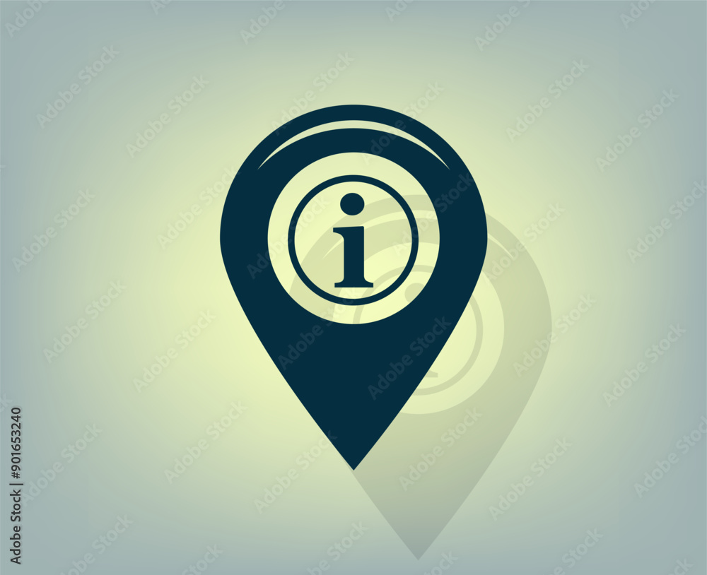 Aufkleber vector icon with shadow on gray background with gradient.