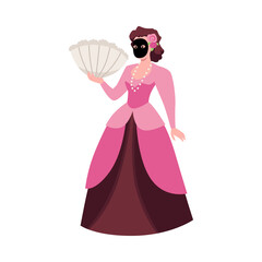 Venice carnival costume vector illustration