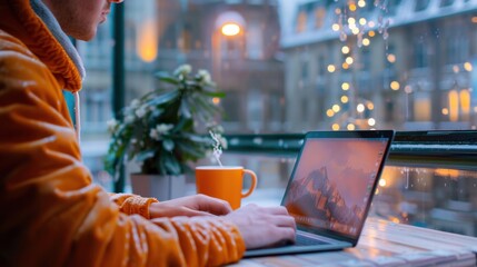 Freelancer taxes, man with laptop