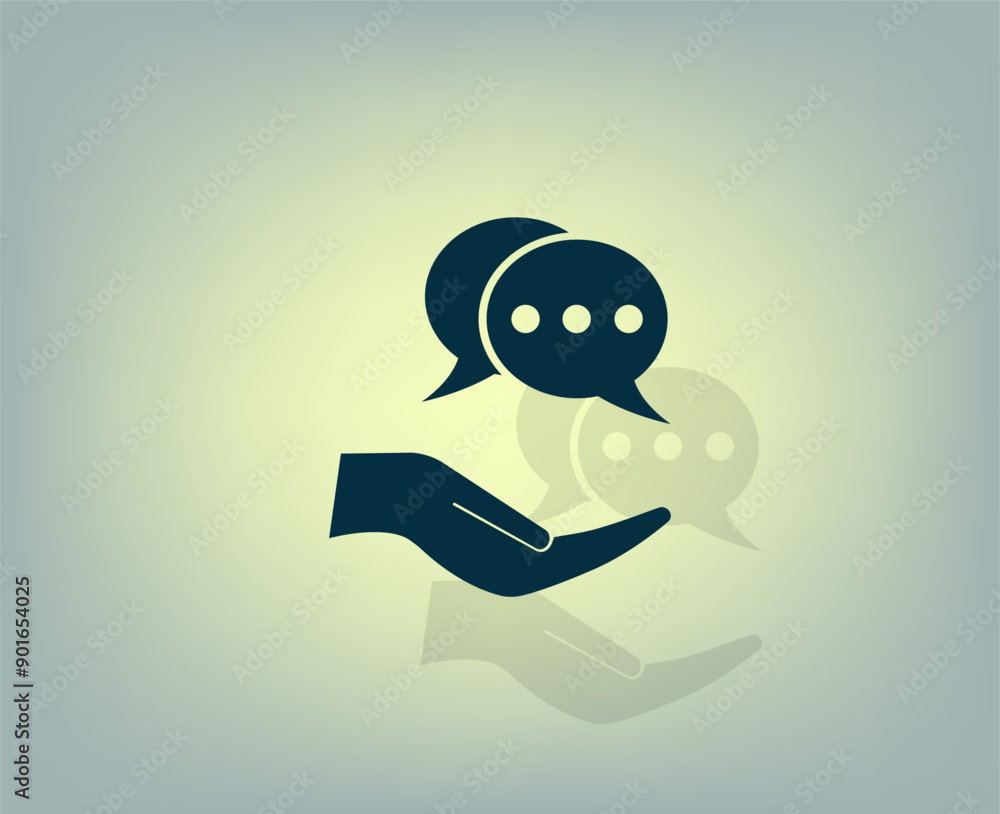 Poster vector icon with shadow on gray background with gradient.