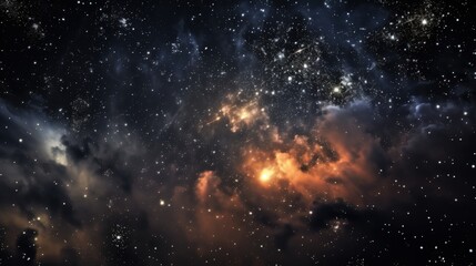 Fototapeta premium Cosmic Nebula: A Starry Sky Tapestry