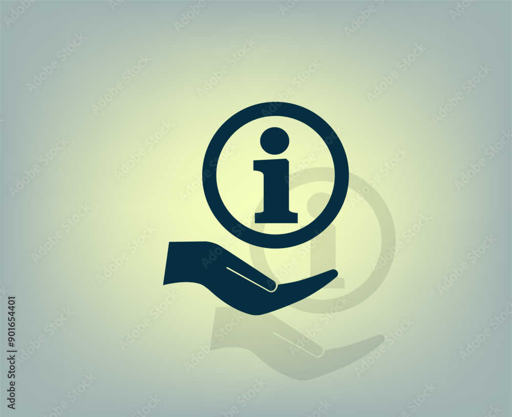 Aufkleber vector icon with shadow on gray background with gradient.