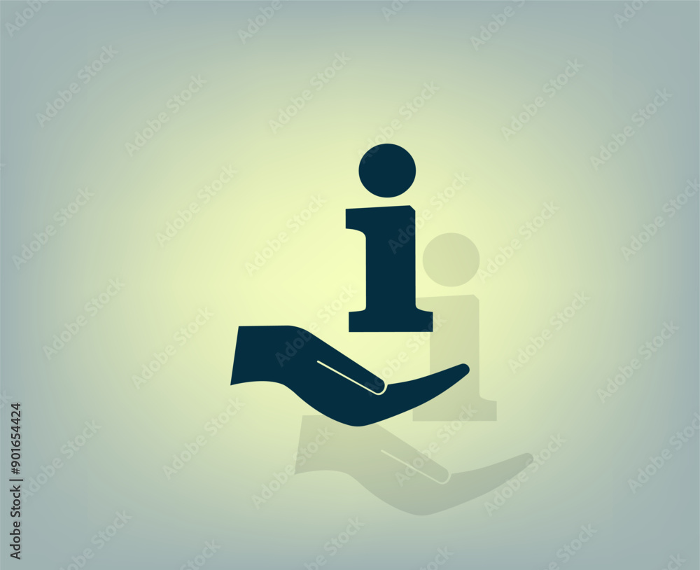 Aufkleber vector icon with shadow on gray background with gradient.